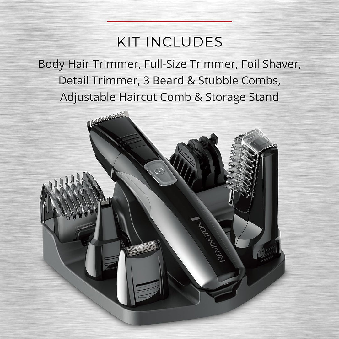 Kit avanzado recargable de aseo corporal Remington de pies a cabeza...