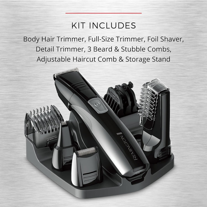 Kit avanzado recargable de aseo corporal Remington de pies a cabeza...