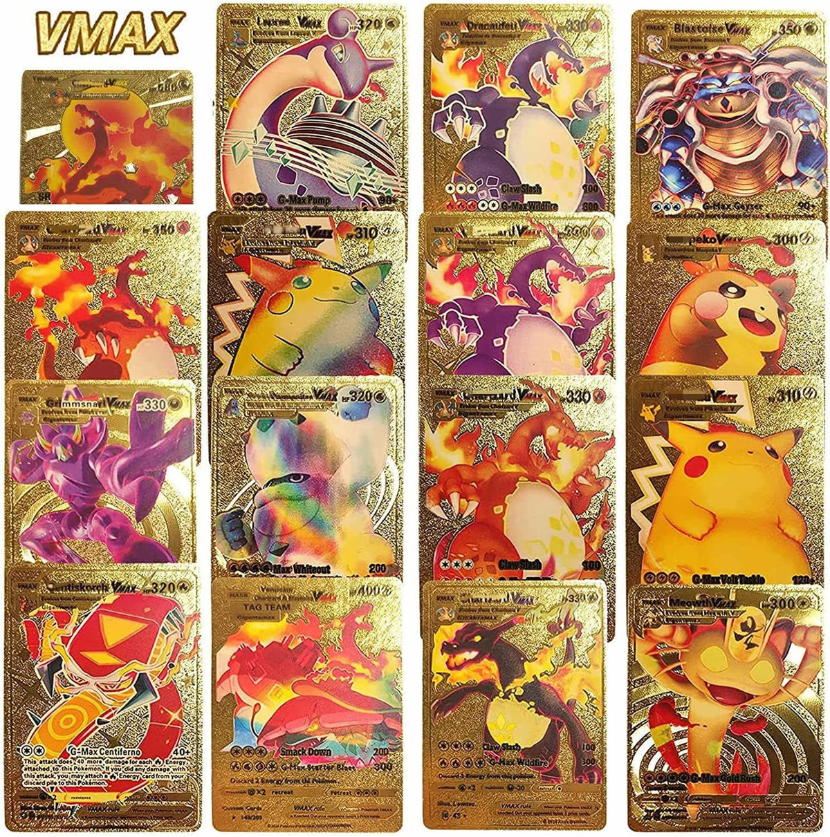 Paquete de 55 tarjetas doradas raras, tarjetas doradas raras, tarjetas de lámina dorada para fanáticos/niños/coleccionistas, regalos (sin duplicados)