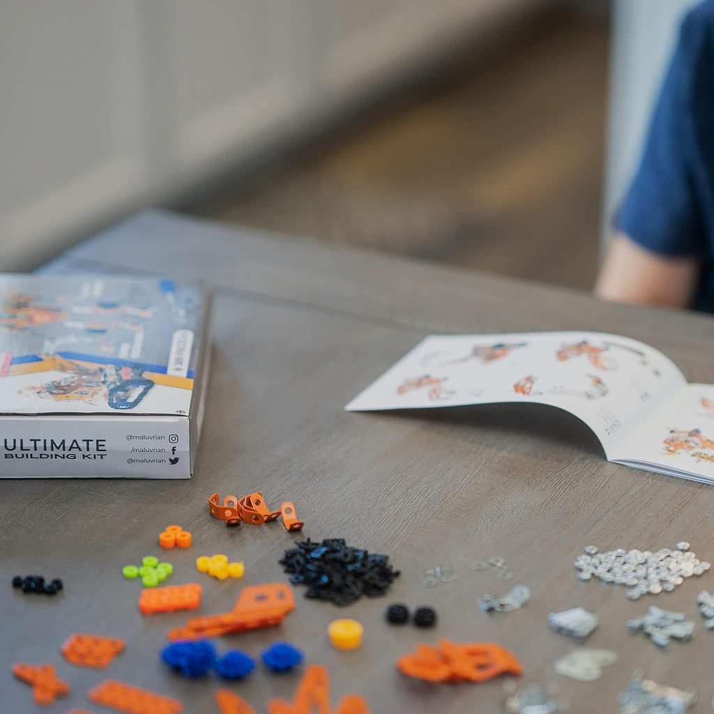 Juego de erector para niños y niñas, kits de modelo de metal para adultos, adolescentes y niños avanzados, juguetes troncales, construye un robot o excavadora, juguetes educativos y de