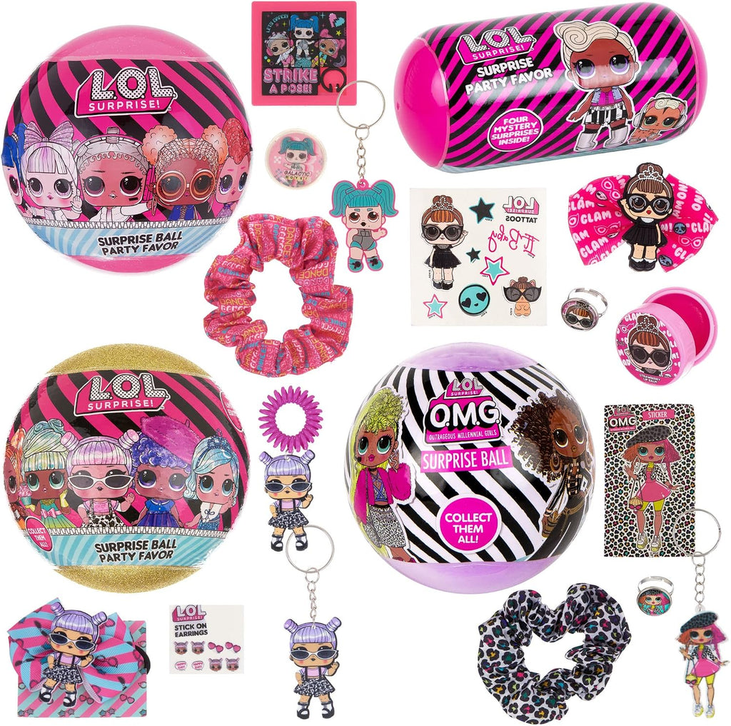 L.O.L. Surprise! 4-Pack Novelty Assortment Balls Value Pack - OMG Birthday