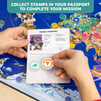 Stamp It! World Tour, juego de mesa educativo de geografía para niños de 8