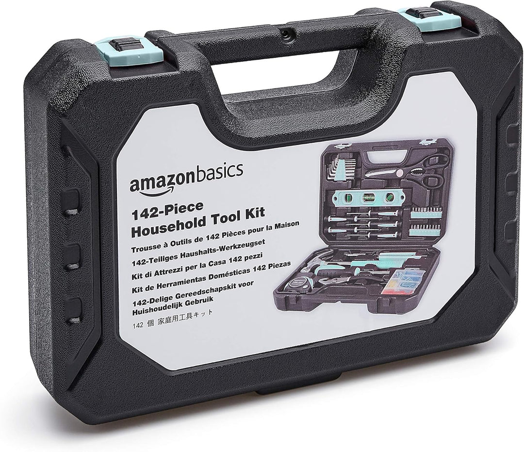 Amazon Basics Kit de herramientas domésticas de 142 piezas para rep...