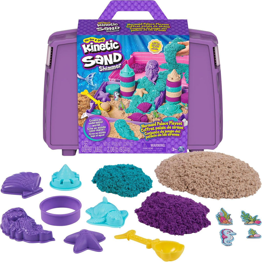 Kinetic Sand Juego de palacio de sirena, juguetes sensoriales de arena