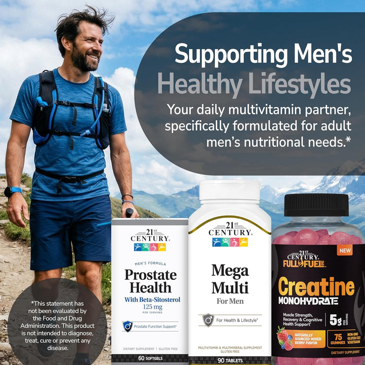 21st Century Mega Multi multivitamínico para hombres, palma enana a...