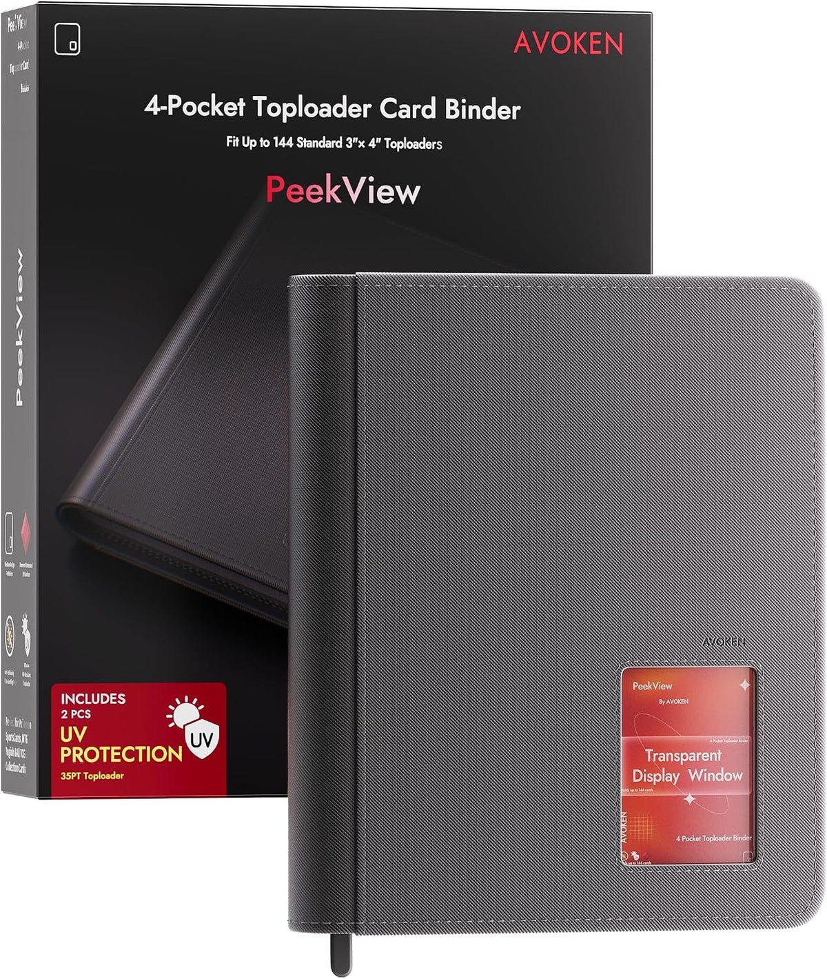 Carpeta de carga superior con 4 bolsillos con ventana de