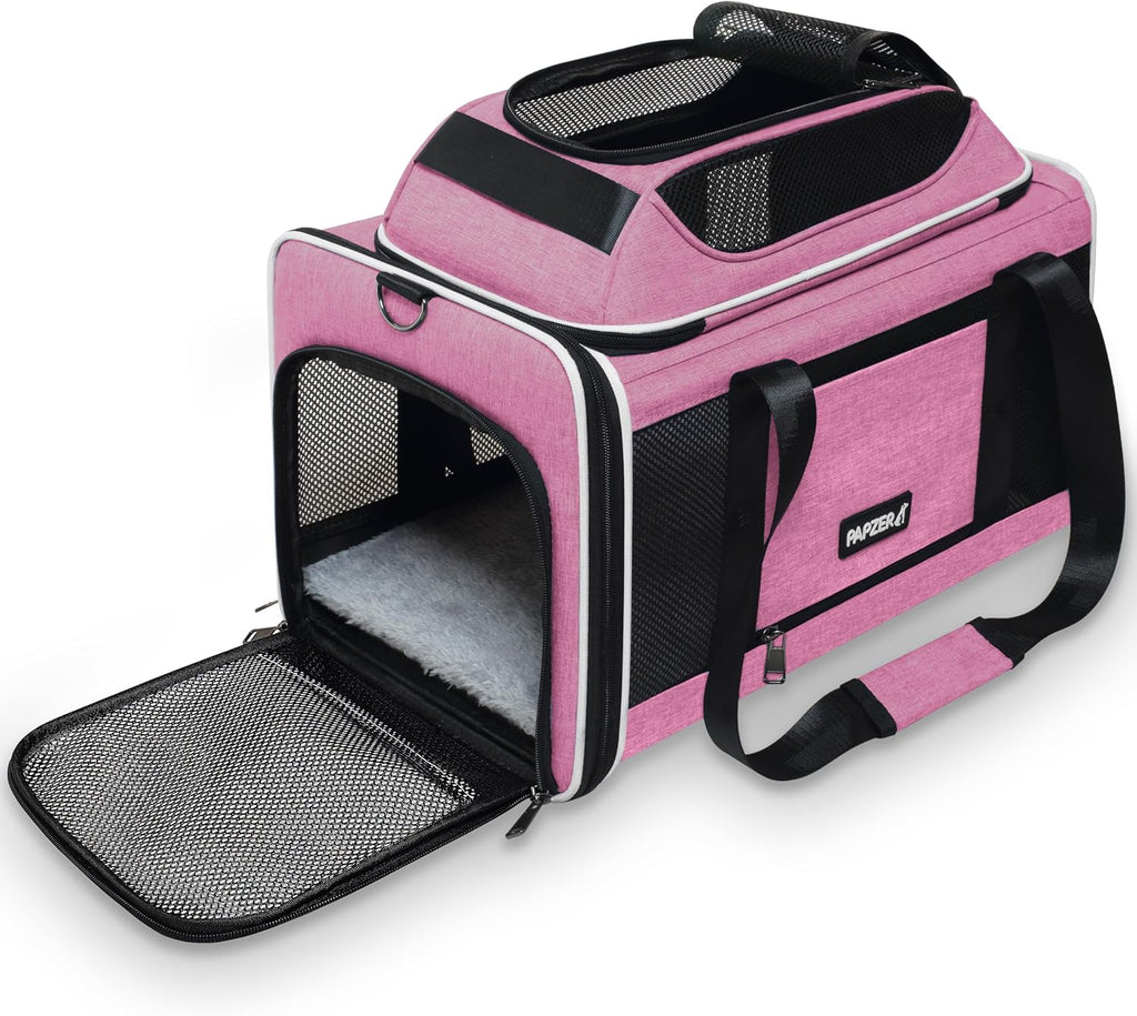 Transportador para gatos extensible superior 18x11x11, aprobado por United Delta American Airlines