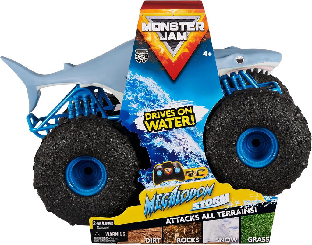Monster Jam Camión Monster RC todo terreno Megalodon Storm