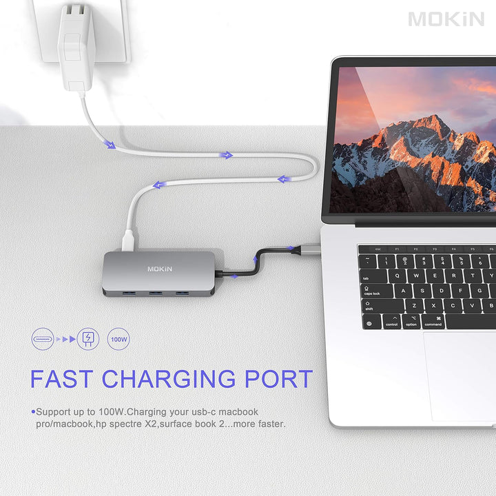 Adaptador USB C multipuerto USB C para MacBook Pro USB C