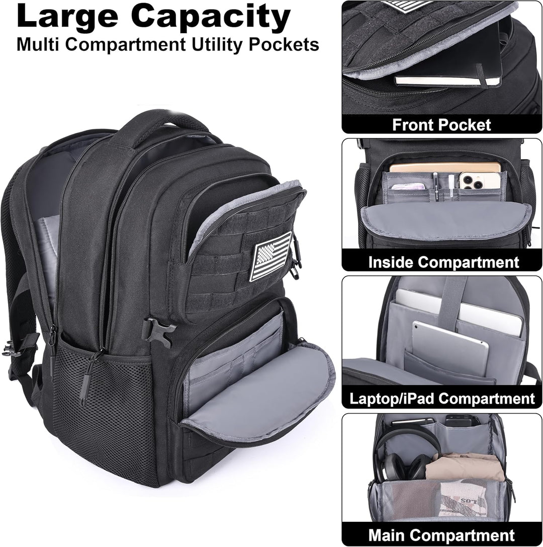 MOZETO Mochila para computadora portátil, 17 pulgadas de inspiració...
