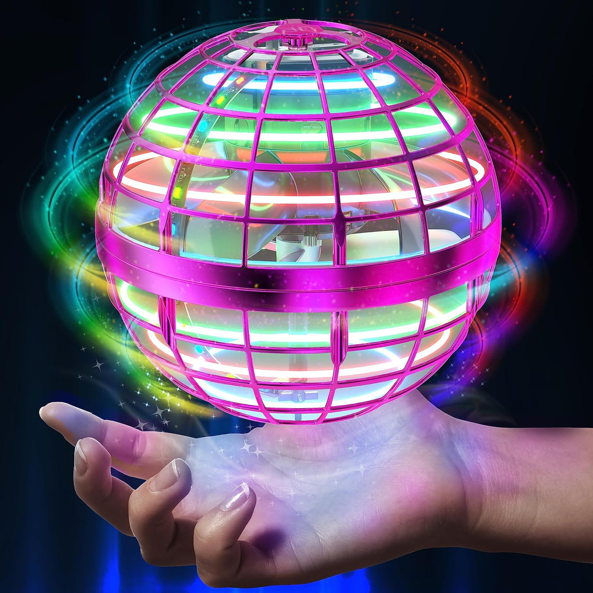 AMERFIST Juguete de bola de orbe volador, globo cósmico Boomerang hover Ball Galactic Fidget Spinner, órbita de dron de mano, juguetes geniales regalo para niños y niñas de 6, 7, 8, 9, 10 años en