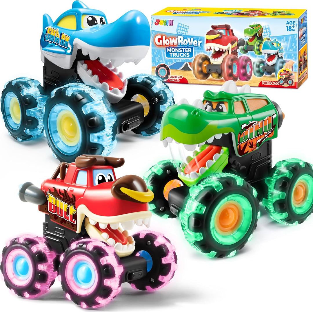 JOYIN Paquete de 3 camiones monstruos de juguete - Coches