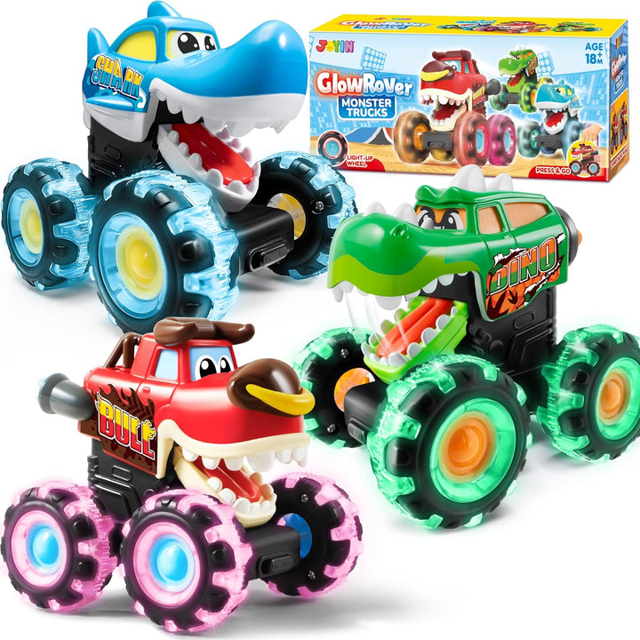 JOYIN Paquete de 3 camiones monstruos de juguete - Coches