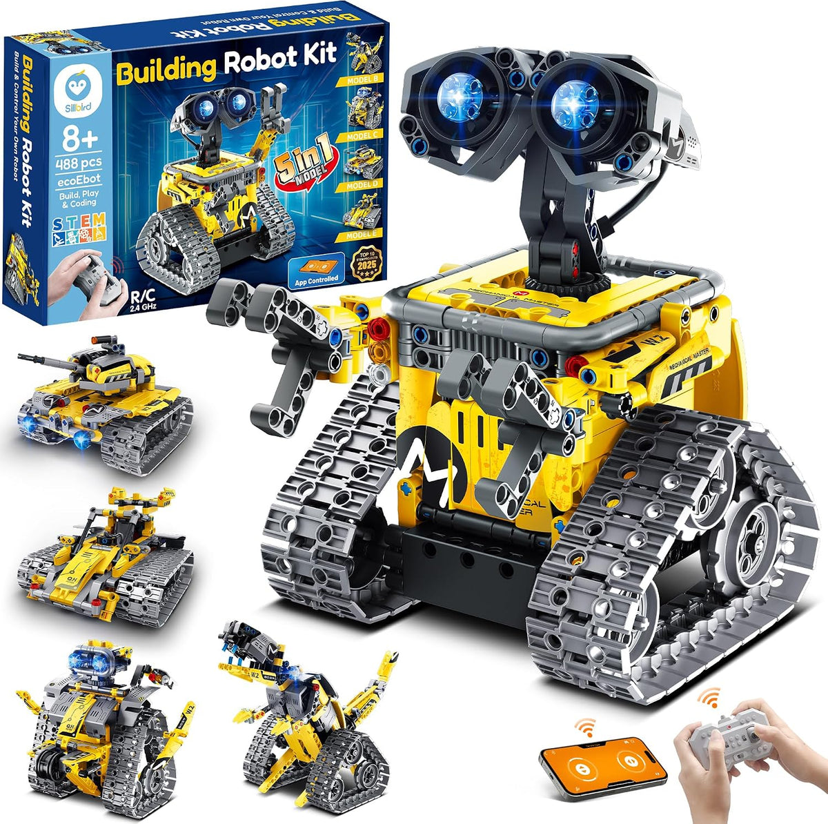 Sillbird Kit de construcción de robot STEM con control remoto