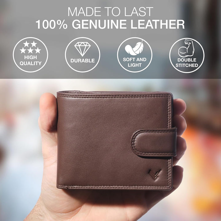 Lavalen Cartera de cuero suave para hombre - Billeteras de cuero pl...