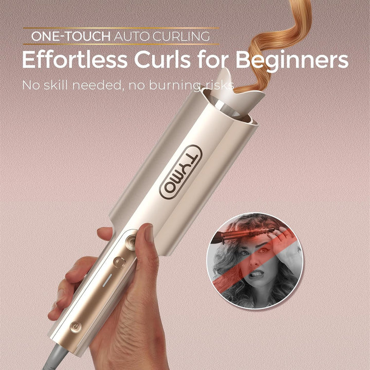 TYMO CurlPro Plus Automatic Rotating Curling Iron - Upgraded Long B...