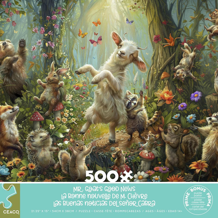 Ceaco - Mr Goats Good News - Rompecabezas de 500 piezas