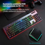 Hexgears Teclado mecánico de perfil bajo de tamaño completo GK1702 - Lineal