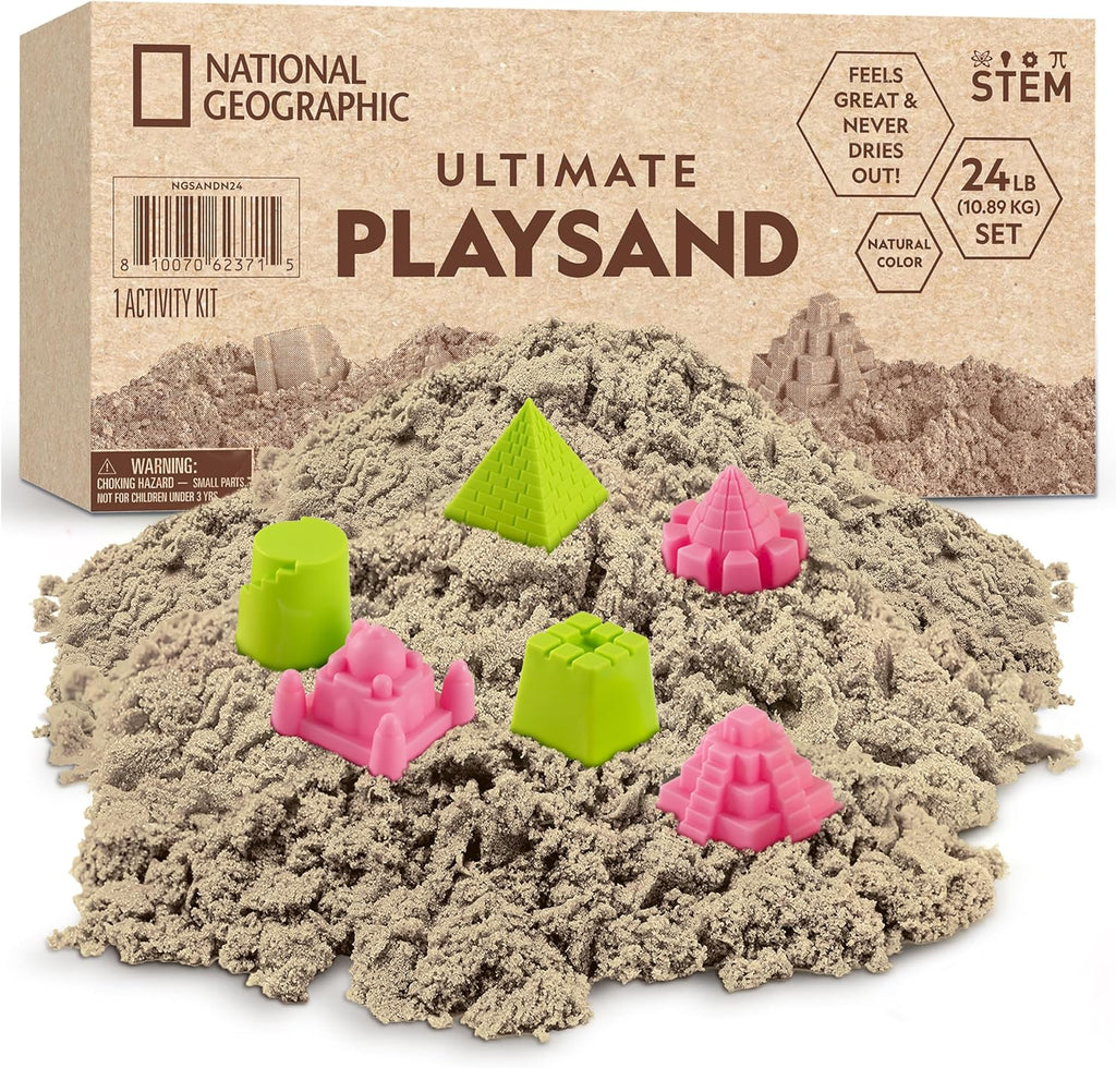 National Geographic Moon Sand - Juego a granel de 24 libras con moldes de