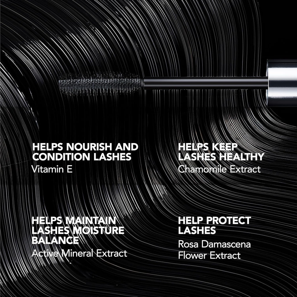 BUXOM Lash Volumizing Mascara, 0.37 oz, Blackest Black, Tamaño completo