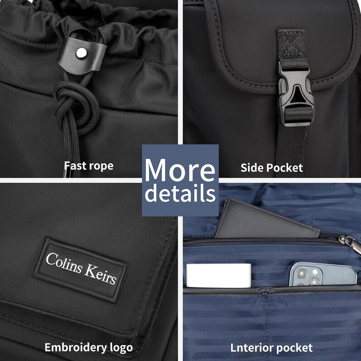 Colins Keirs Mochila negra para hombre, mochila para laptop de 16 p...
