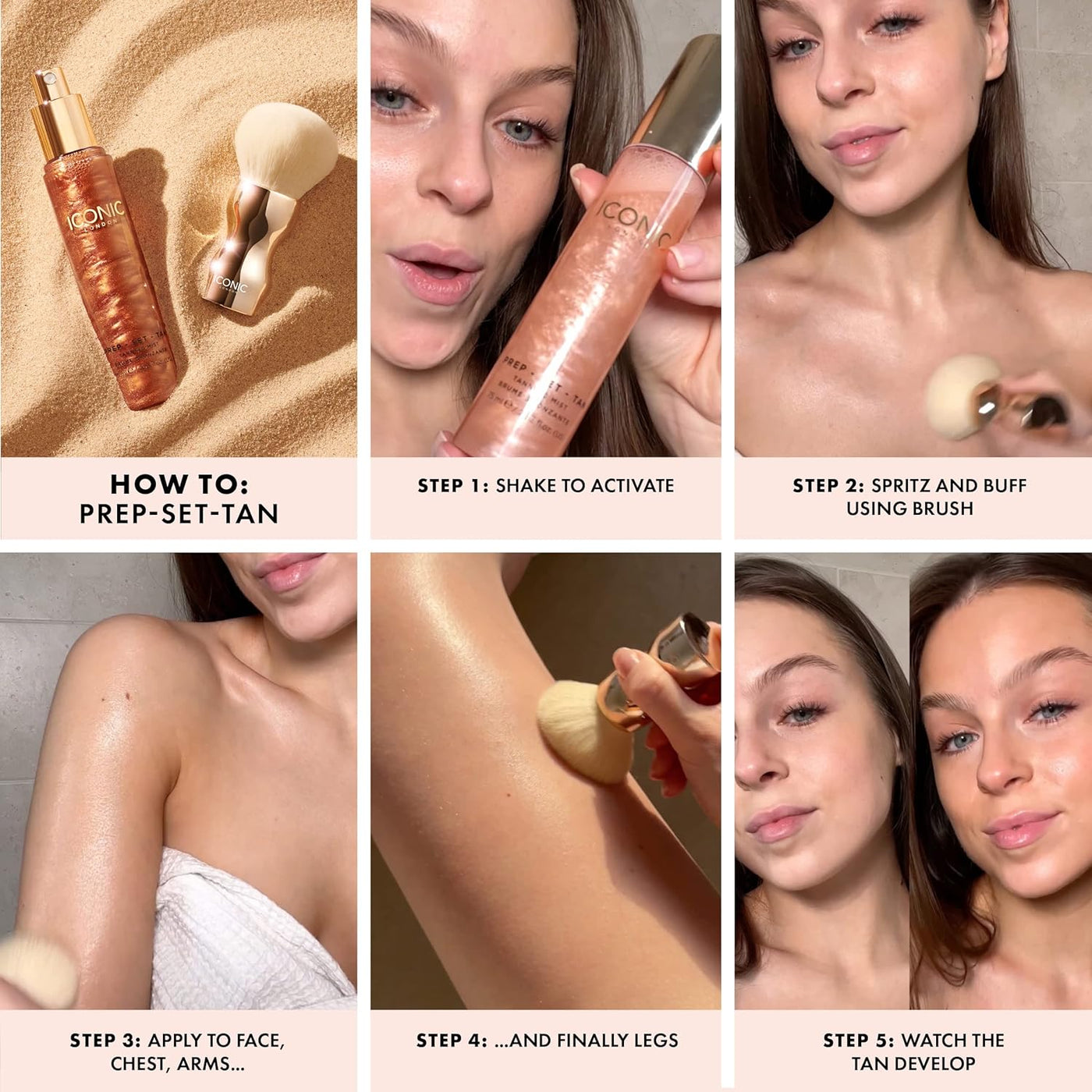 ICONIC LONDON Prep-Set-Tan Original | Bruma facial autobronceadora...