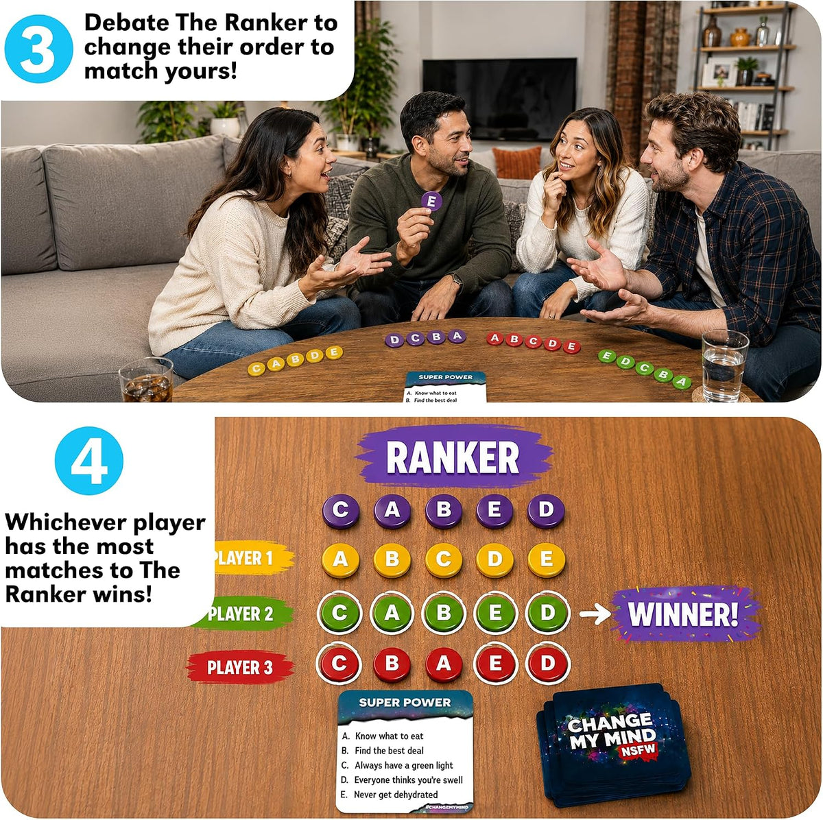 Change My Mind - Debate escandaloso y rango juego de fiesta para adultos
