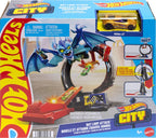 Hot Wheels City Bat Loop Attack Playset y coche de juguete a escala 1:64