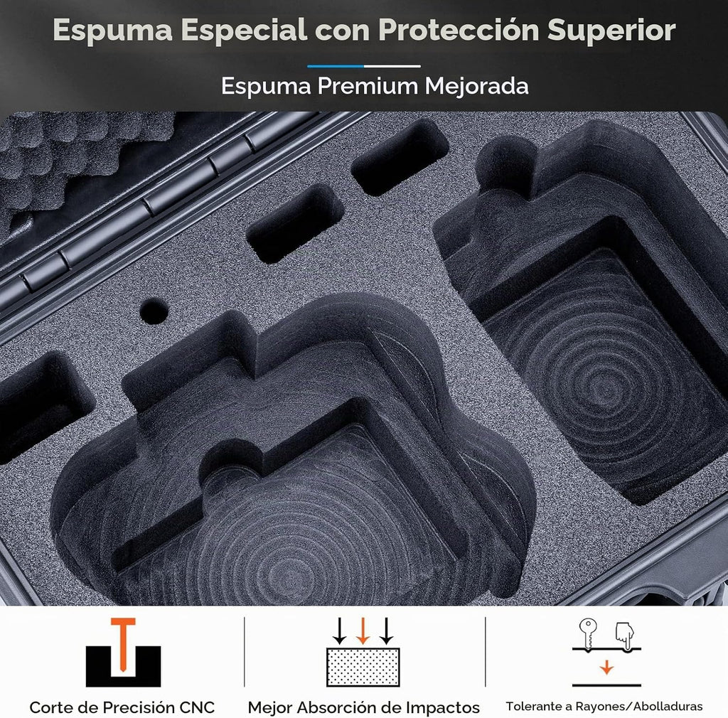 Lykus Titan N200 - Carcasa rígida impermeable para DJI Neo 2 y controlador