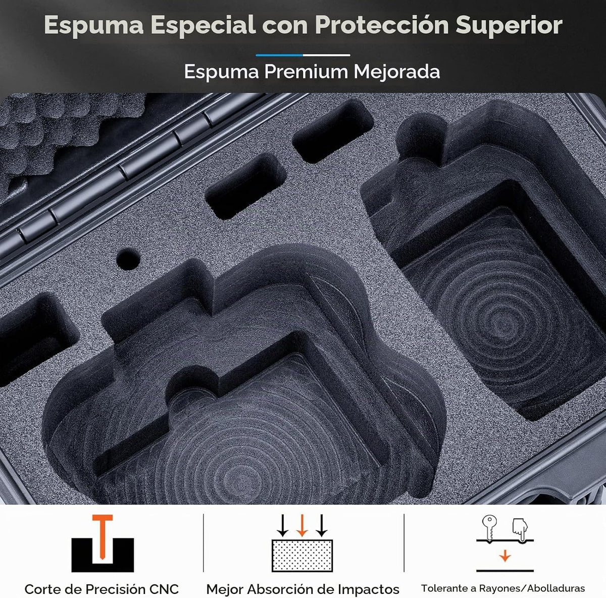 Lykus Titan N200 - Carcasa rígida impermeable para DJI Neo 2 y controlador