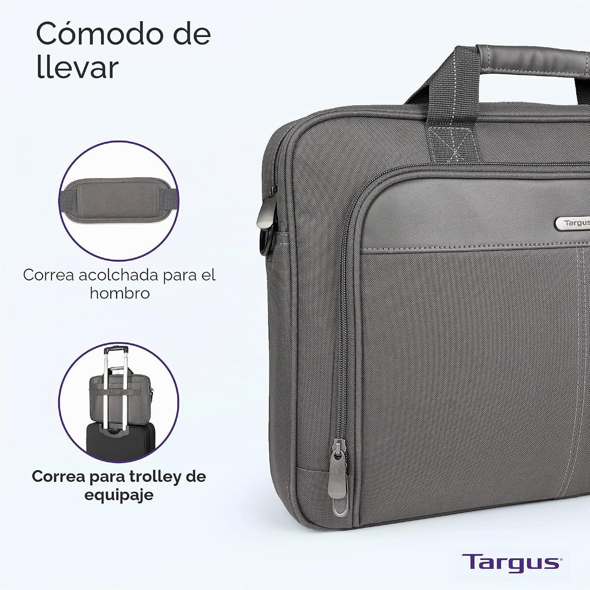 Targus Bolsa clásica delgada para laptop de 15 a 16 pulgadas, color...