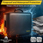 Caja de documentos a prueba de fuego con candado, libreta/caja de seguridad impermeable contra incendios