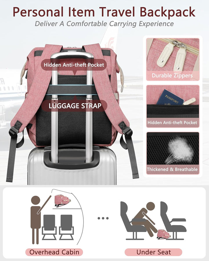 FALANKO Mochila para portátil para mujer, mochila grande para compu...