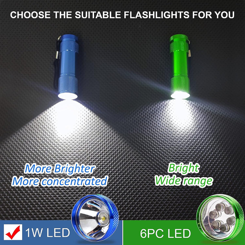 FASTPRO Juego de 20 linternas LED de aluminio con pilas AAA (1W)