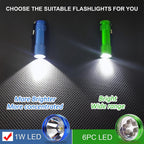 FASTPRO Juego de 20 linternas LED de aluminio con pilas AAA (1W)