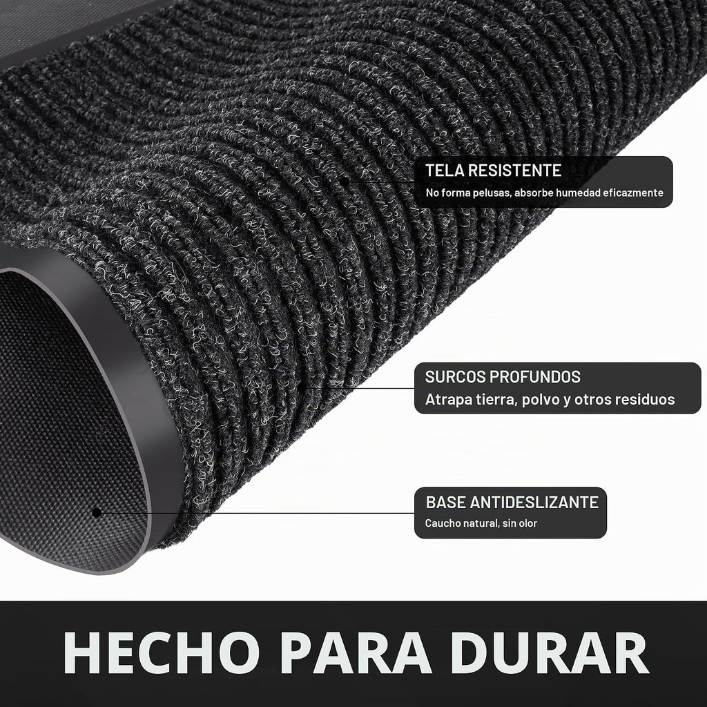 Tapete para puerta delantera, resistente e impermeable, tapete