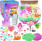 Gifmore Kit de terrario iluminado de hadas para niñas, juego de juguetes de manualidades de jardín de hadas, regalos de cumpleaños de ensueño para niñas de 4 a 12 años