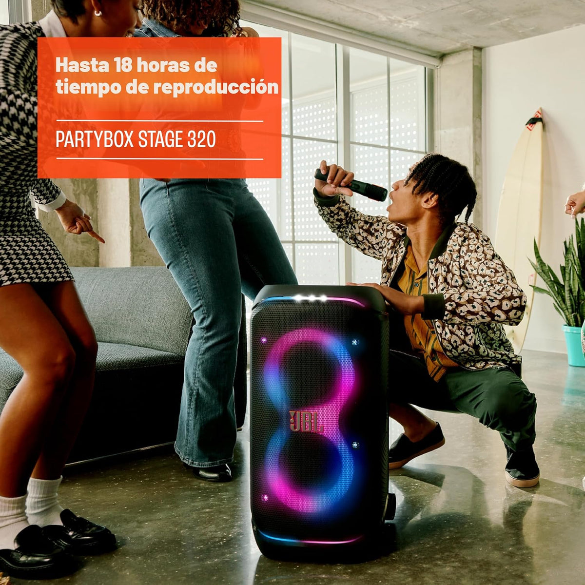 JBL PartyBox Stage 320 - Altavoz portátil para fiestas con mango te...