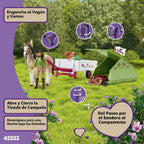 Schleich Horse Club - Set de juego Aventura de camping de Sarah, 23 piezas | 42533