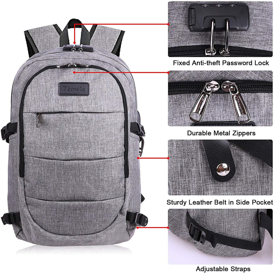 Mochila de Viaje para Laptop Resistente al Agua Bolsa Antirrobo con...