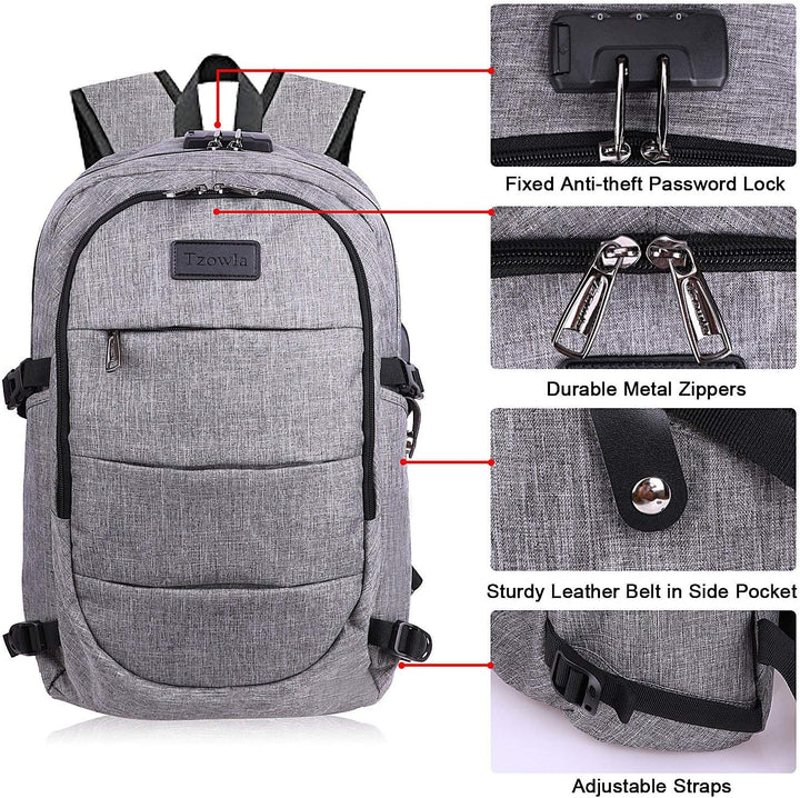 Mochila de Viaje para Laptop Resistente al Agua Bolsa Antirrobo con...