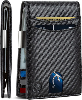 SERMAN BRANDS Billetera con clip de dinero para hombre. Carteras de...