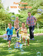 Máquina de burbujas, soplador de burbujas, cortacésped de burbujas para niños pequeños, tren de música de burbujas con luz, juguetes de verano al aire libre para patio trasero para 1-8 edades, regalos