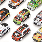 Liberty Imports Paquete de 50 autos de carreras para niños, a escala 1:64, vehículos de carreras de metal a granel en cubo de almacenamiento, recuerdos de fiesta, bolsas de regalo, premios de aula para niños y niñas pequeños