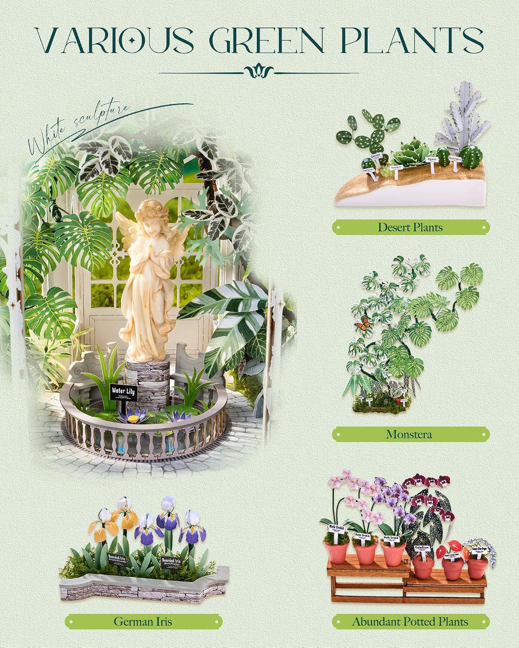 Rolife Kits de invernadero miniatura DIY para adultos - Oasis de Oxígeno