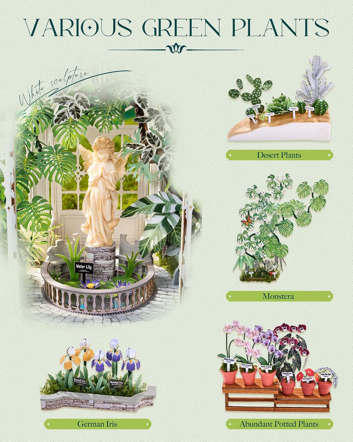 Rolife Kits de invernadero miniatura DIY para adultos - Oasis de Oxígeno