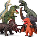 Gzsbaby 6 juguetes de dinosaurio jumbo para niños de 3 a 5 años y niños pequeños, juguetes de dinosaurio grandes y suaves para los amantes – regalos de fiesta perfectos, regalos de cumpleaños