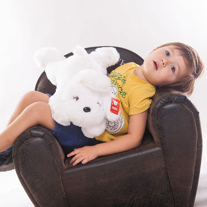 WEWILL Perro Cachorro Blanco Iluminado de 18'' con LED, Ani...