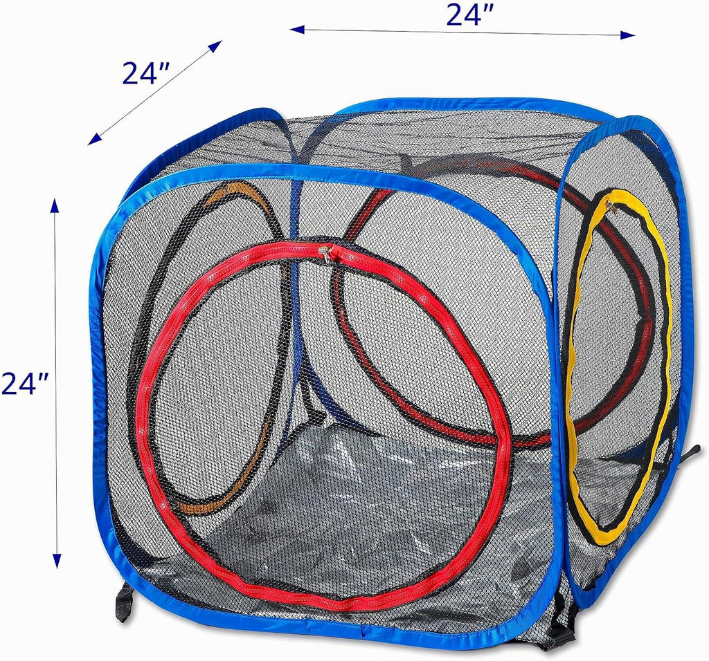 Recinto para gatos, cubo plegable de malla para interiores