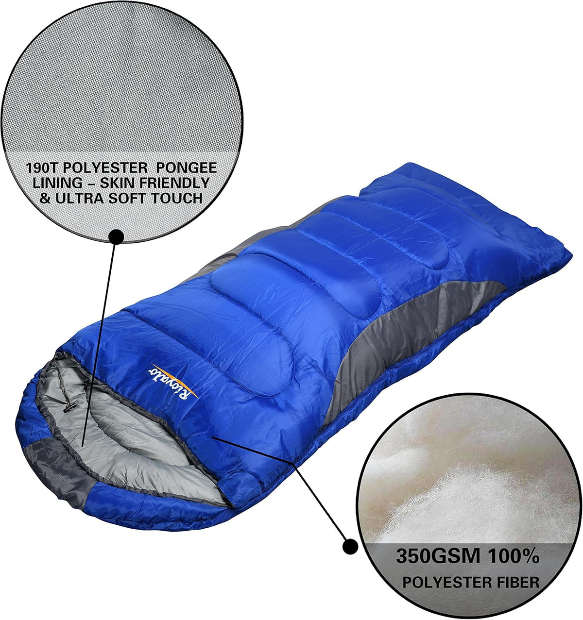 Sacos de dormir de invierno de 0 grados para adultos, camping en